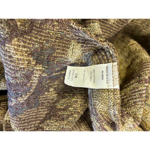 Winding River USA Jacket Large Floral Burnout Button Front Textured Boho Artsy - Picture 8 of 8